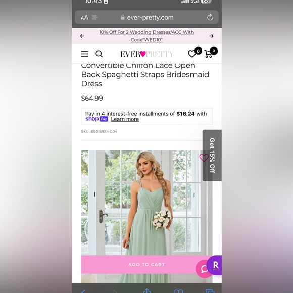 NEW Convertible Chiffon Lace Open Back Spaghetti Straps Bridesmaid Dress - Picture 4 of 8